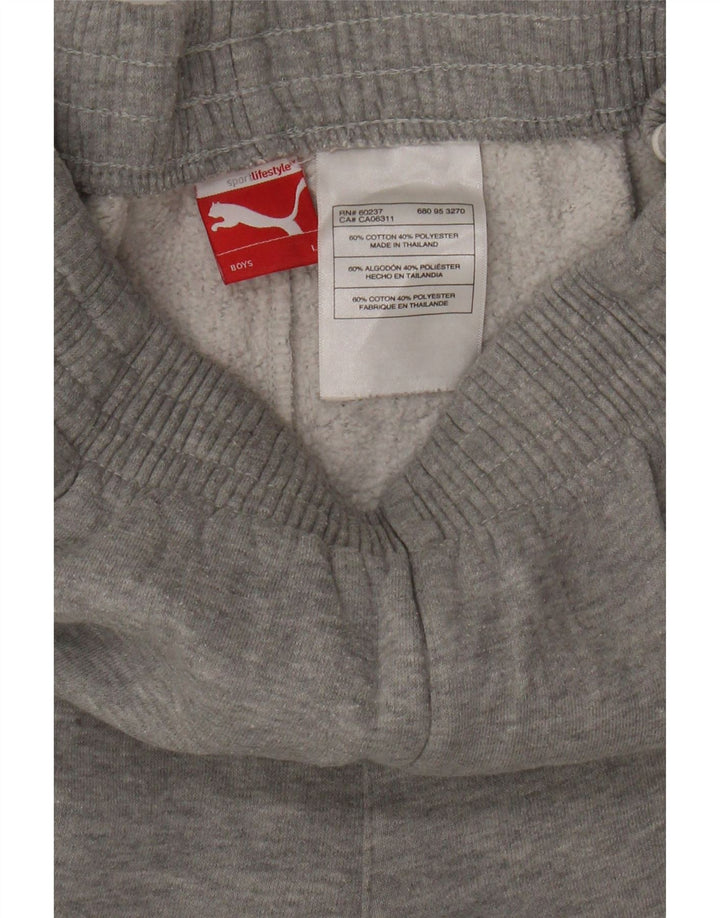 Puma Trainingshose für Jungen, 13–14 Jahre, Größe L, Grau, Baumwolle