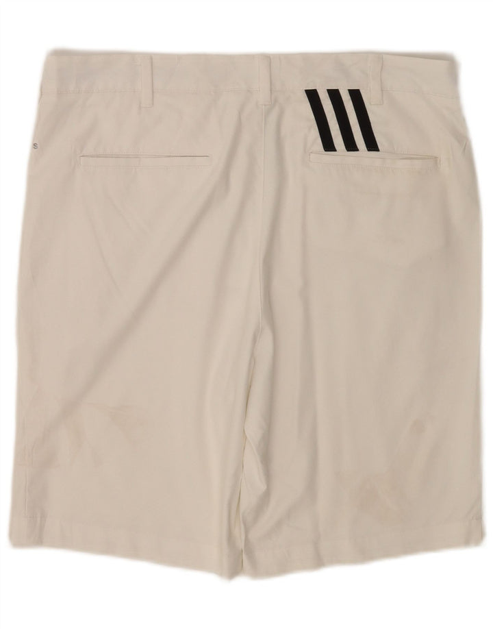 Adidas Herren Chino Shorts W34 Large Weiß Polyester