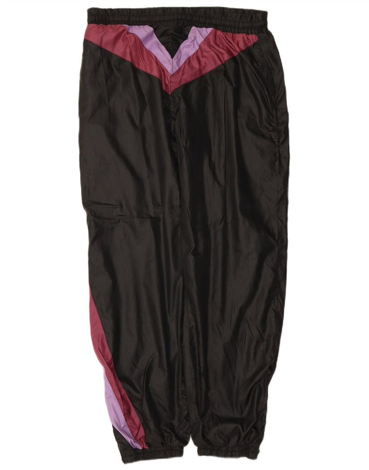 VINTAGE Herren-Trainingshose, Jogginghose, groß, Schwarz, Farbblock