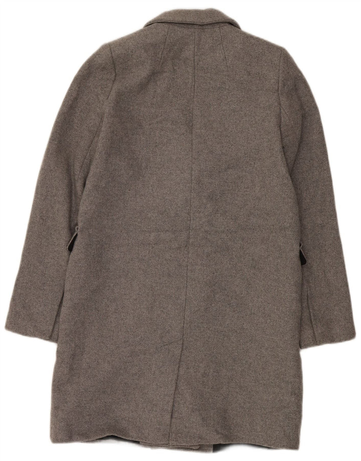 ZARA Damen Zweireihiger Mantel UK 10 Small Grau