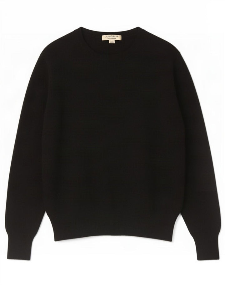 Marks & Spencer Damen-Pullover mit Rundhalsausschnitt, Gr. 12, mittelschwarz