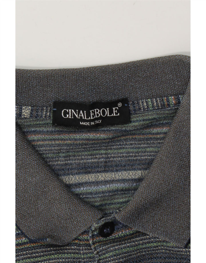 Ginalebole Herren Poloshirt XL Blau gestreift