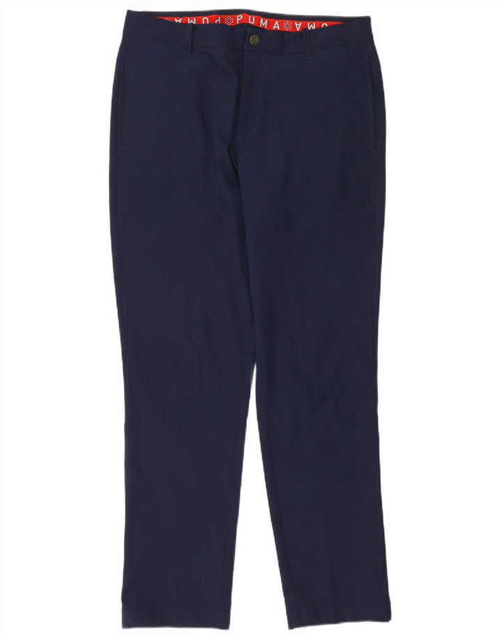 Puma Herren Slim Chino Hose W34 L32 Marineblau Polyester
