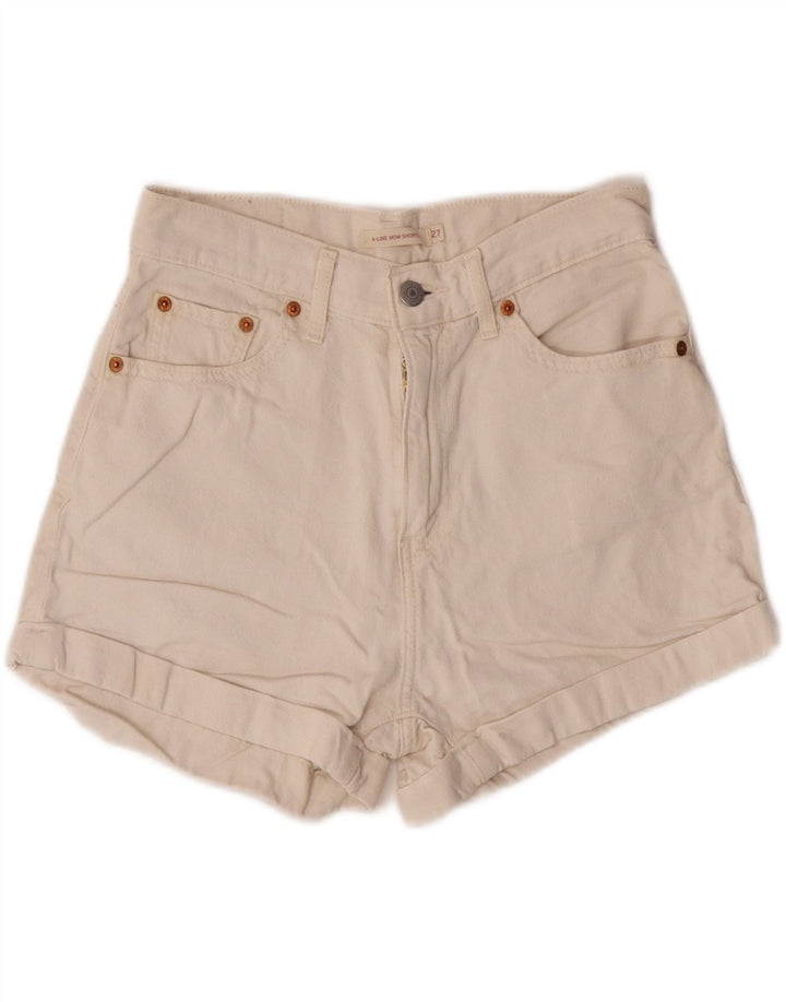 Levi's Mom Denim-Shorts mit hoher Taille für Damen, W27, Größe S, gebrochenes Weiß, klassisch
