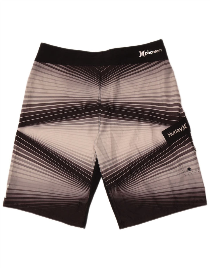Harley Herren-Badeshorts, mittelgroß, mehrfarbig, gestreift, Polyester