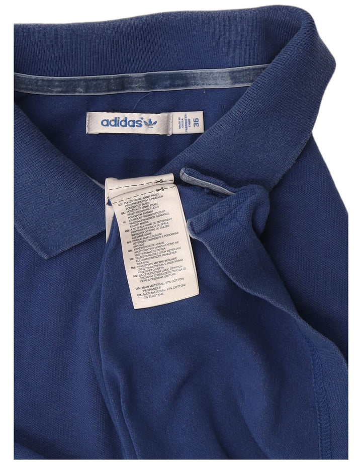 Adidas Damen Poloshirt EU 36 Small Marineblau Baumwolle