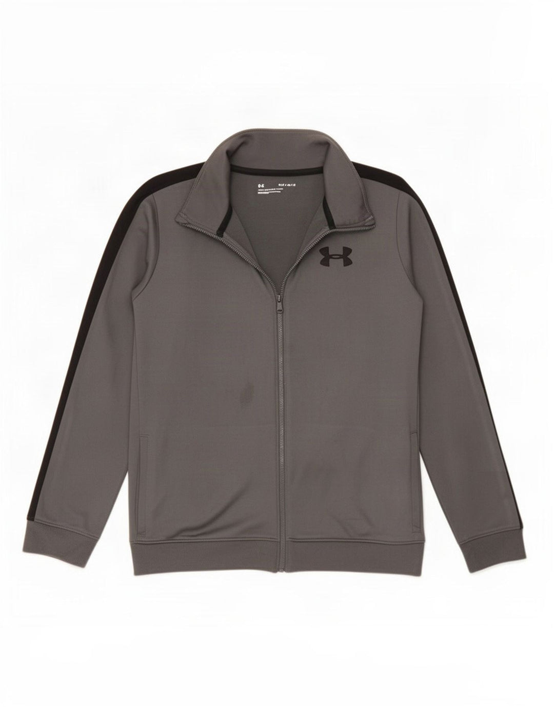 Under Armour Jungen-Trainingsanzug-Top-Jacke, 11–12 Jahre, großes graues Polyester