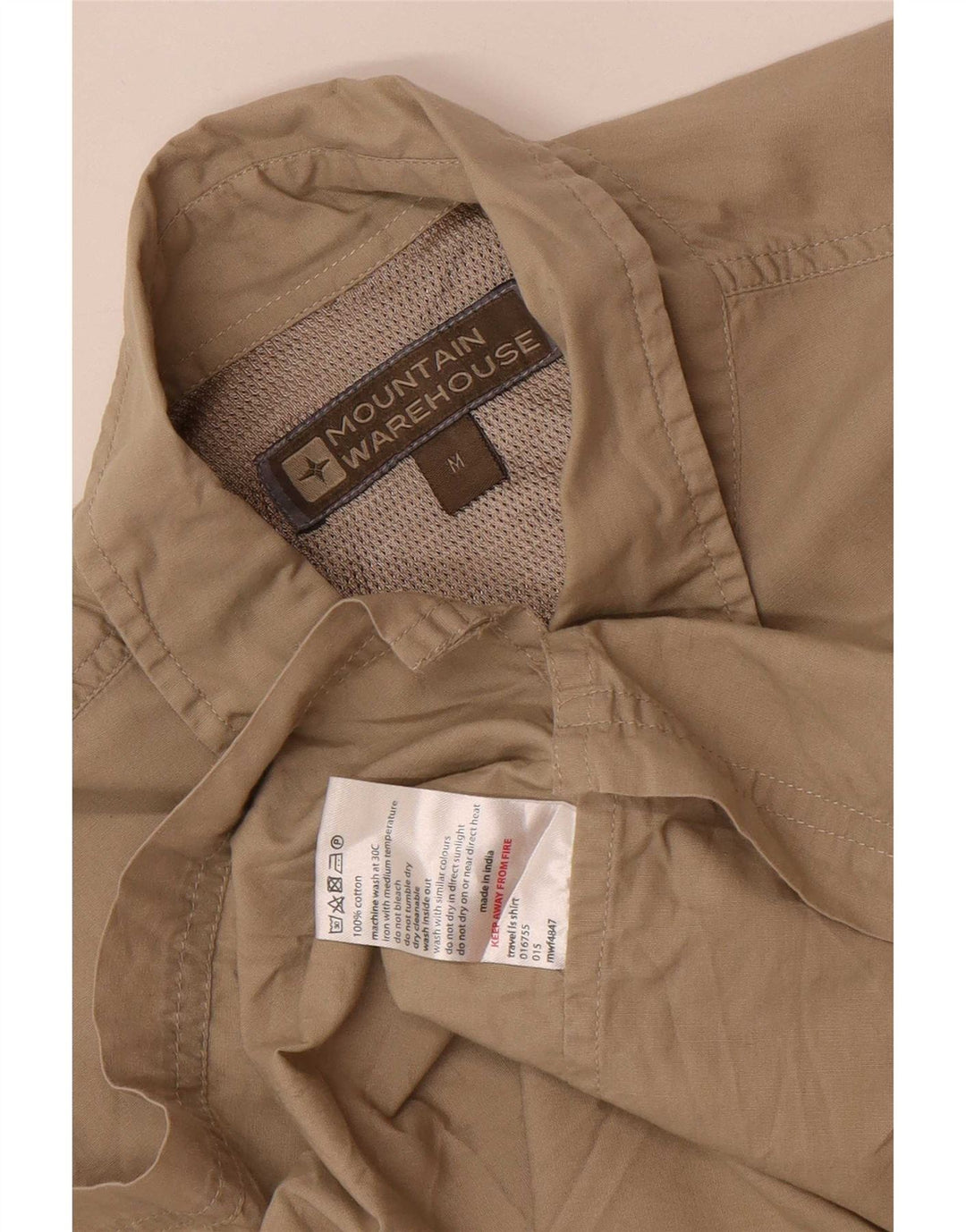 Mountain Warehouse Herren-Hemd in normaler Passform, Mittelkhaki aus Baumwolle