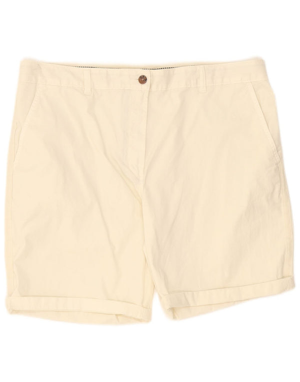 Marks & Spencer Damen Chinoshorts UK 18 XL W40 Off White Baumwolle