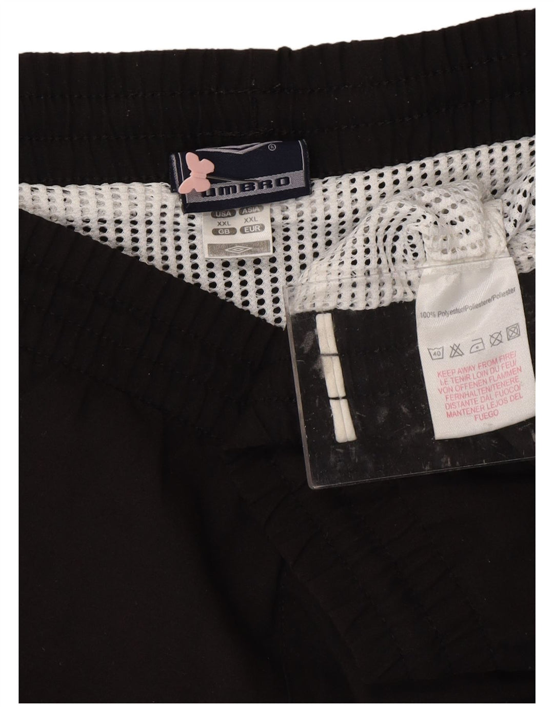 UMBRO Herren Graphic Sport Shorts 2XL Schwarz Polyester