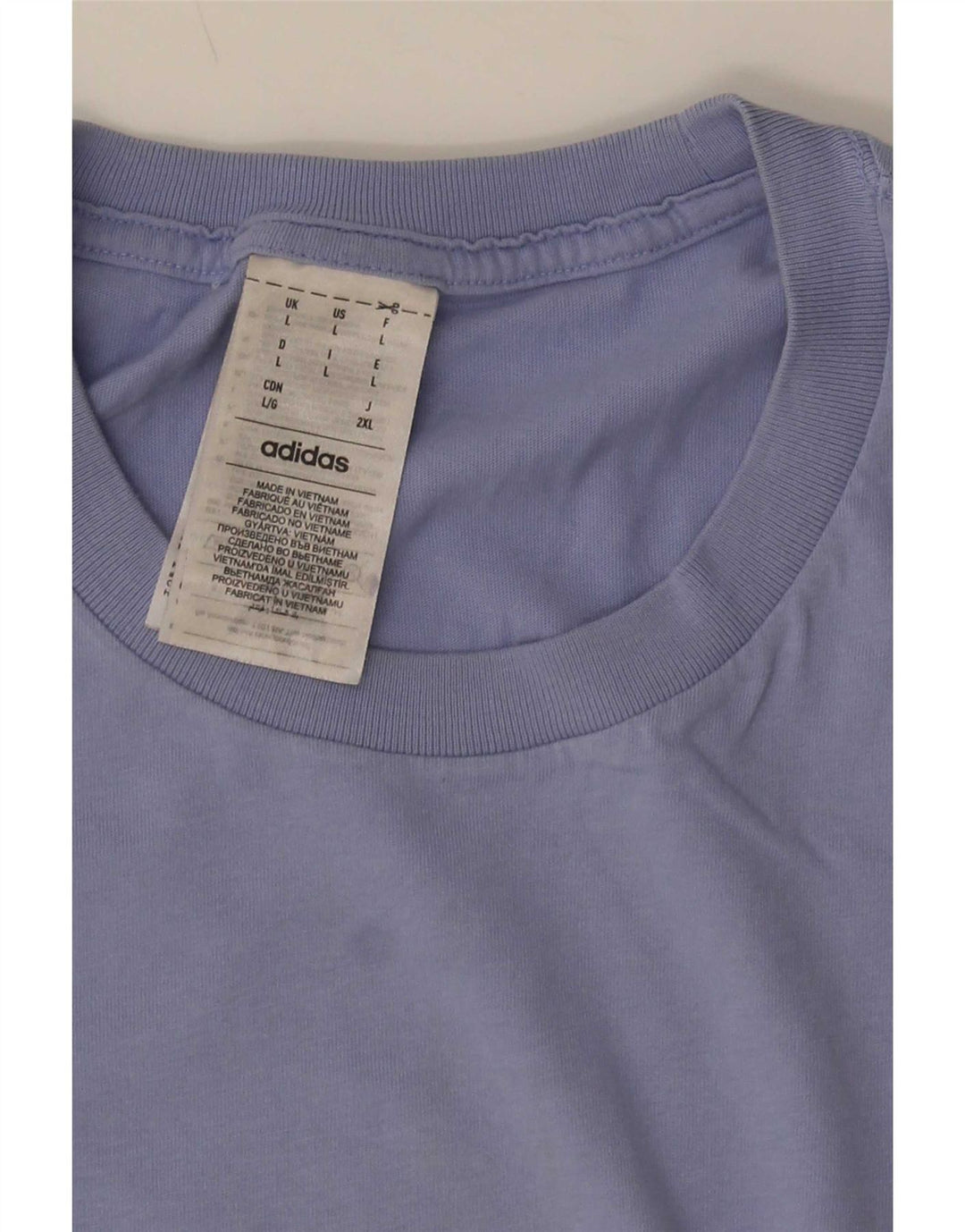 Adidas Herren T-Shirt Top Large Blau Baumwolle