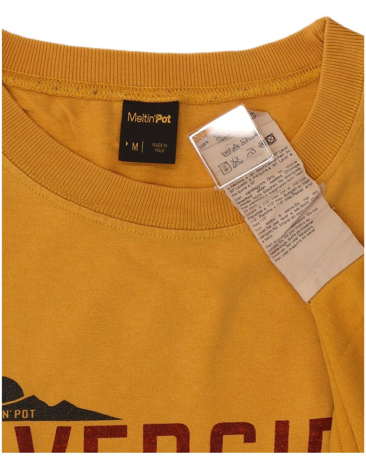Meltin' Pot Herren-T-Shirt mit Grafik, mittelgelbe Baumwolle