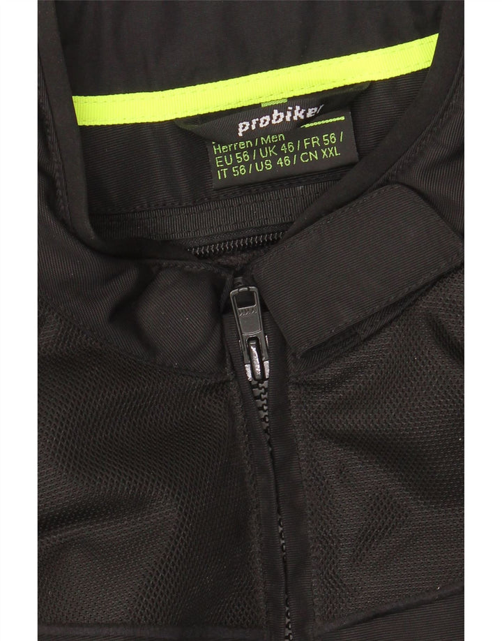 PROBIKER Mens Biker Jacket UK 46 3XL Black Vintage Probiker and Second-Hand Probiker from Messina Hembry 