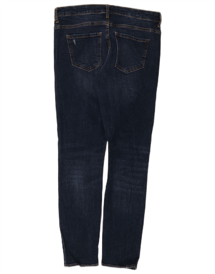 Zara Damen Distressed Skinny Jeans EU 40 Medium W30 L28 Blau