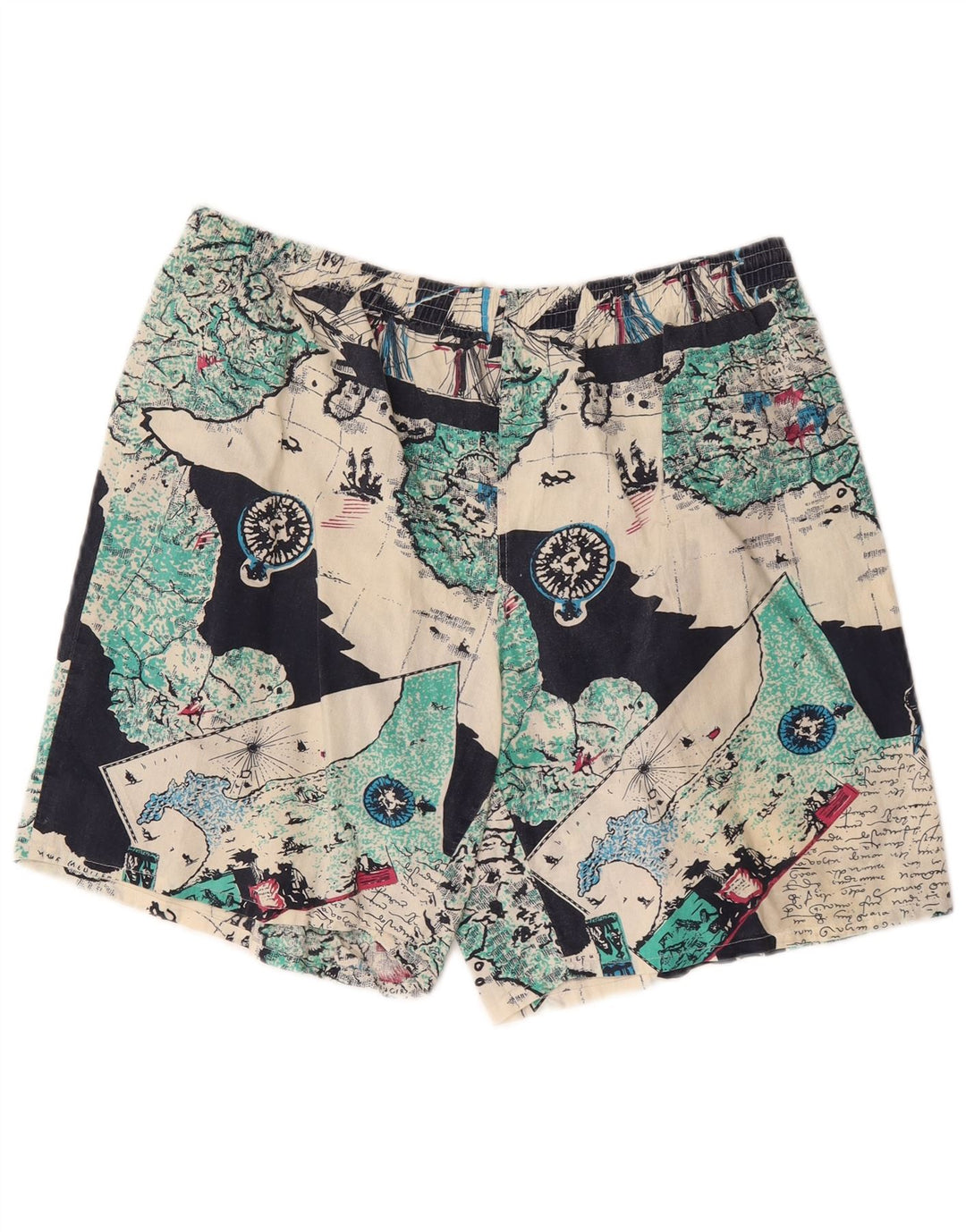 Vintage Herren Badeshorts mit abstraktem Muster IT 54 XL Mehrfarbige Baumwolle