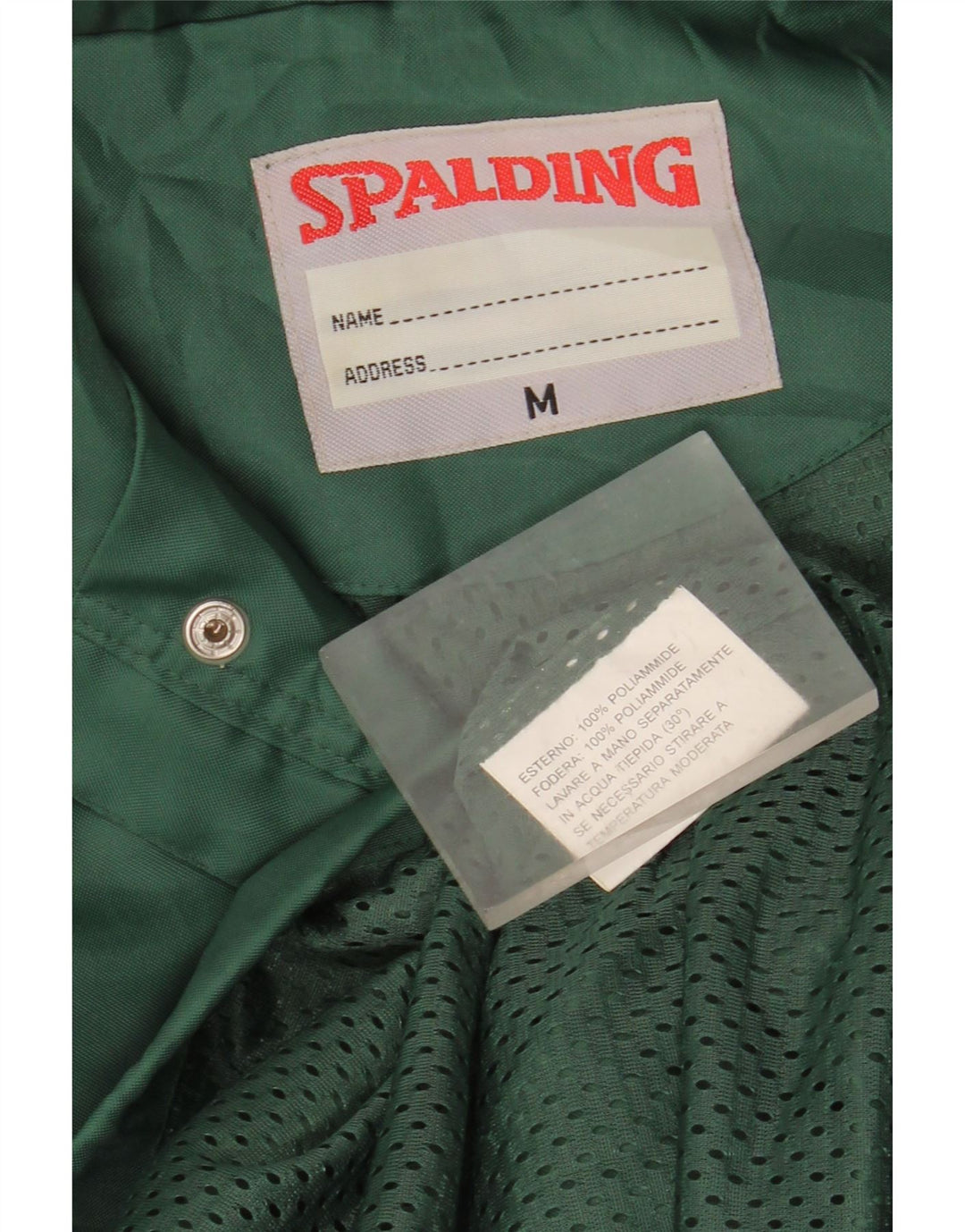 Spalding Herren-Regenjacke mit lockerer Passform und Kapuze, UK 38, Mittelgrün, Polyamid
