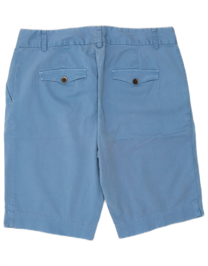 Zara Damen Chino-Shorts, groß, W30, blaue Baumwolle
