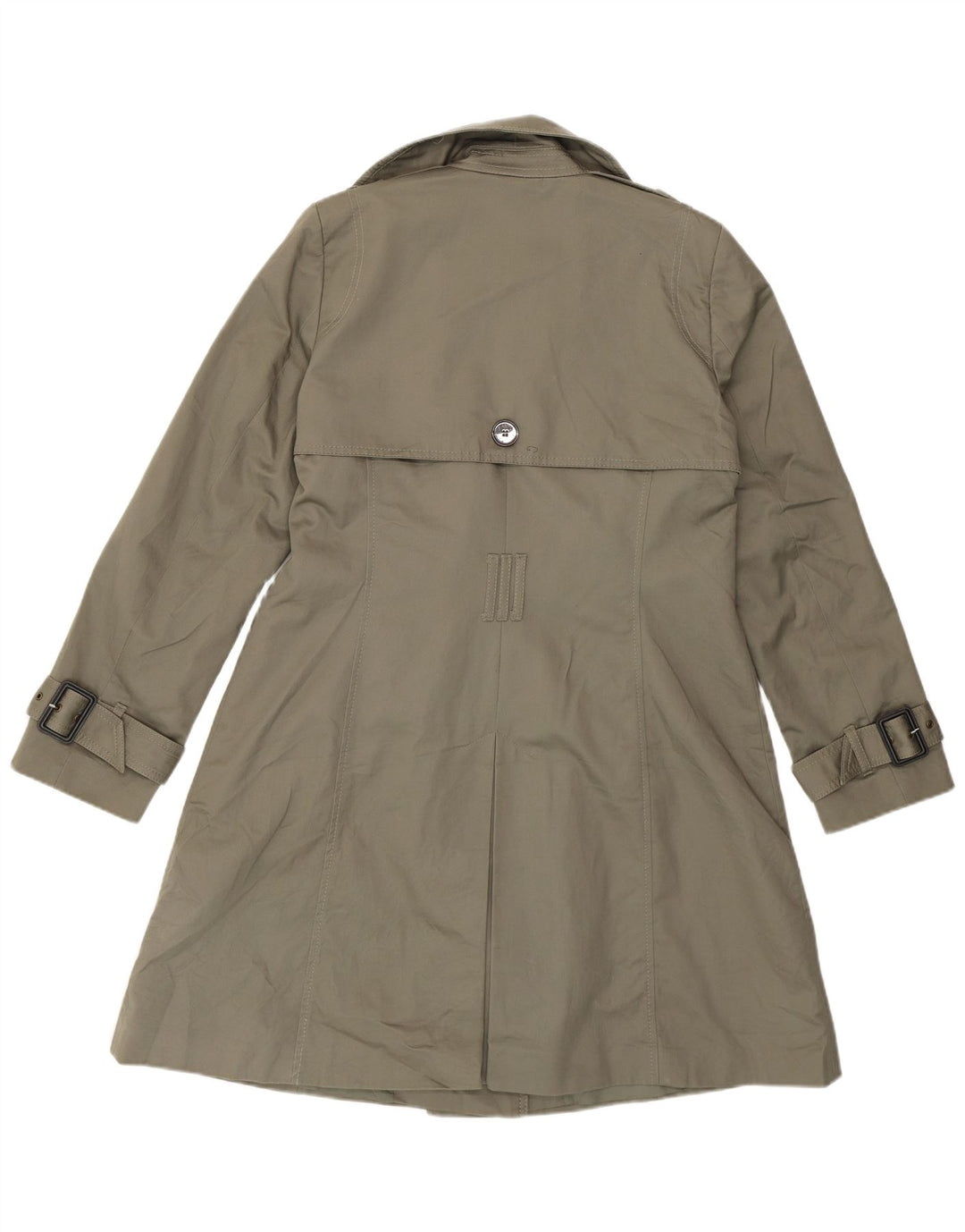 Marks & Spencer Damen Trenchcoat UK 14 Medium Khaki Baumwolle
