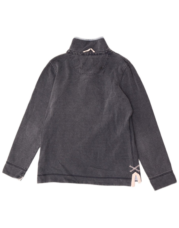 Crew Clothing Damen-Sweatshirt mit Knopfkragen, Gr. 10, Marineblau