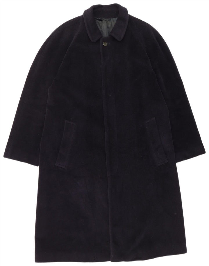Cerruti 1881 Herrenmantel UK 38 Medium Marineblau Schurwolle