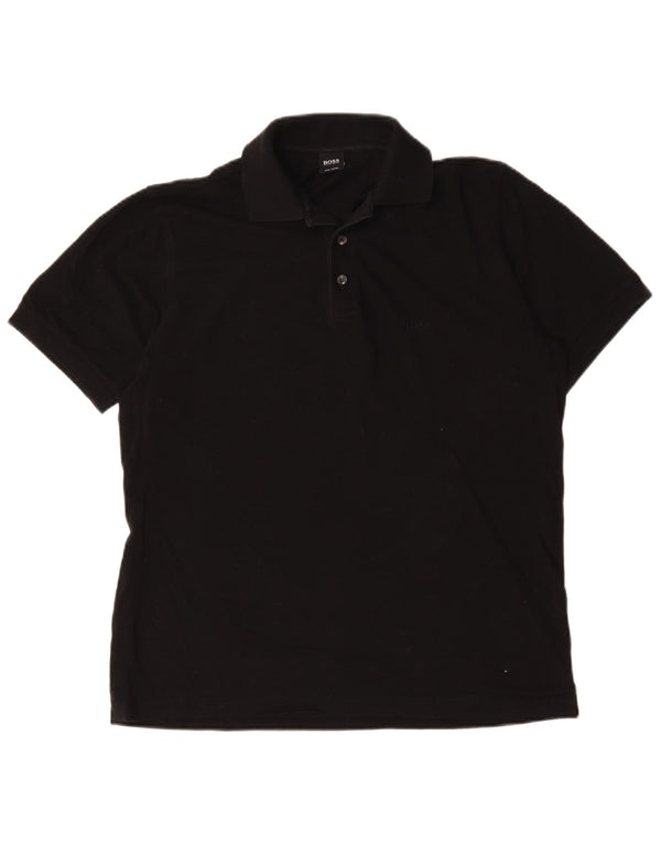 Hugo Boss Herren Poloshirt Mittelschwarze Baumwolle