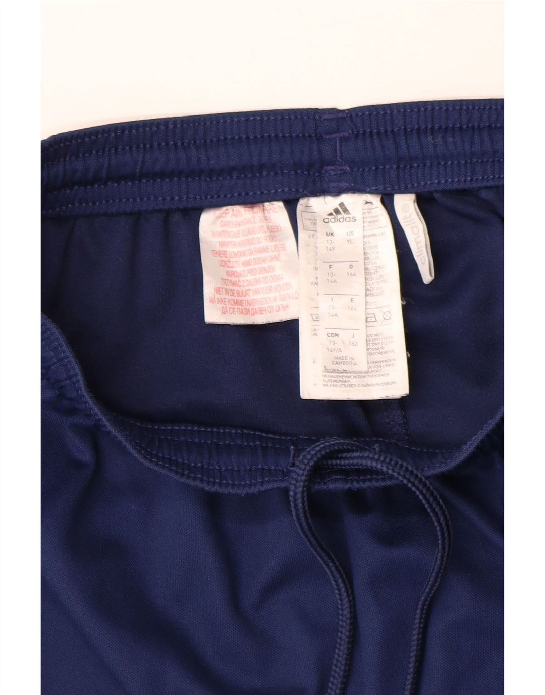 ADIDAS Jungen Climalite Sport Shorts 13-14 Jahre Marineblaues Polyester
