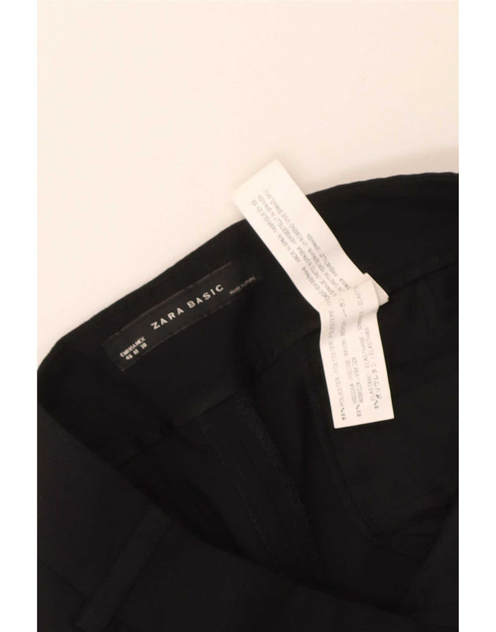 Zara Damen Slim Anzughose EU 40 Medium W30 L28 Schwarz Polyester