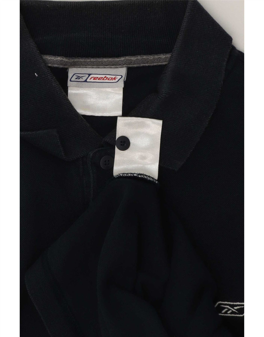 Reebok Herren-Poloshirt aus mittelblauer, gestreifter Baumwolle