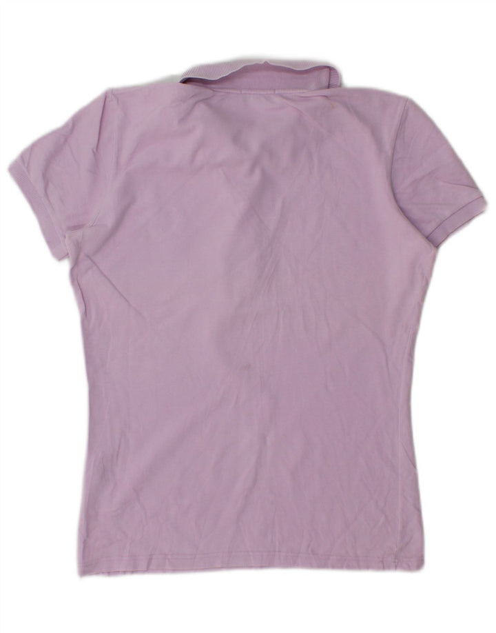 Fred Perry Damen Poloshirt UK 12 Medium Lila Baumwolle