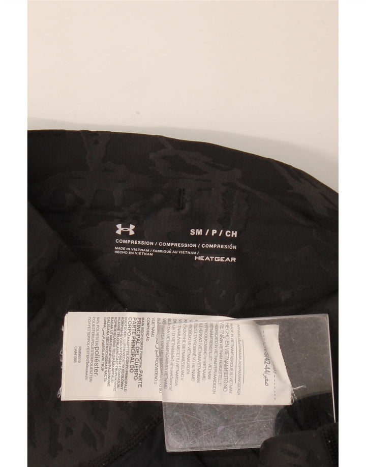 UNDER ARMOUR Damen Heat Gear Leggings UK 10 Small Graue Tarnung