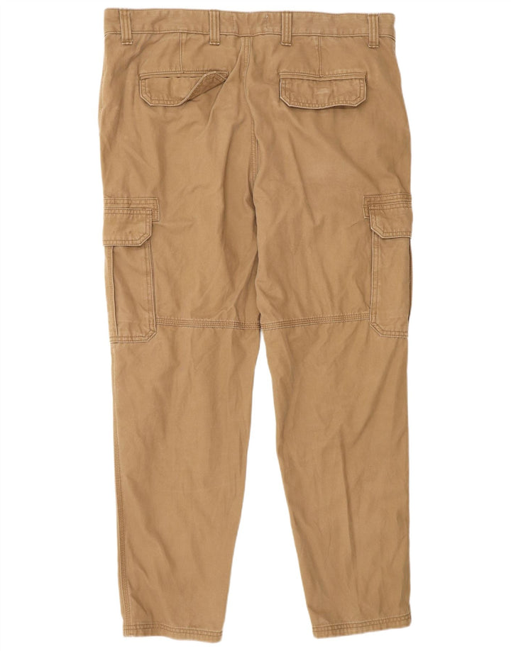 Marks & Spencer Herren Tapered Cargohose W38 L29 Braune Baumwolle