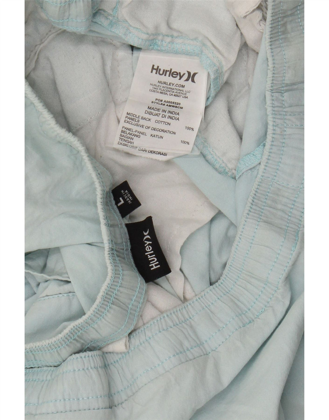 Hurley Herren Chino-Shorts, Größe L, W36, Blau, Baumwolle