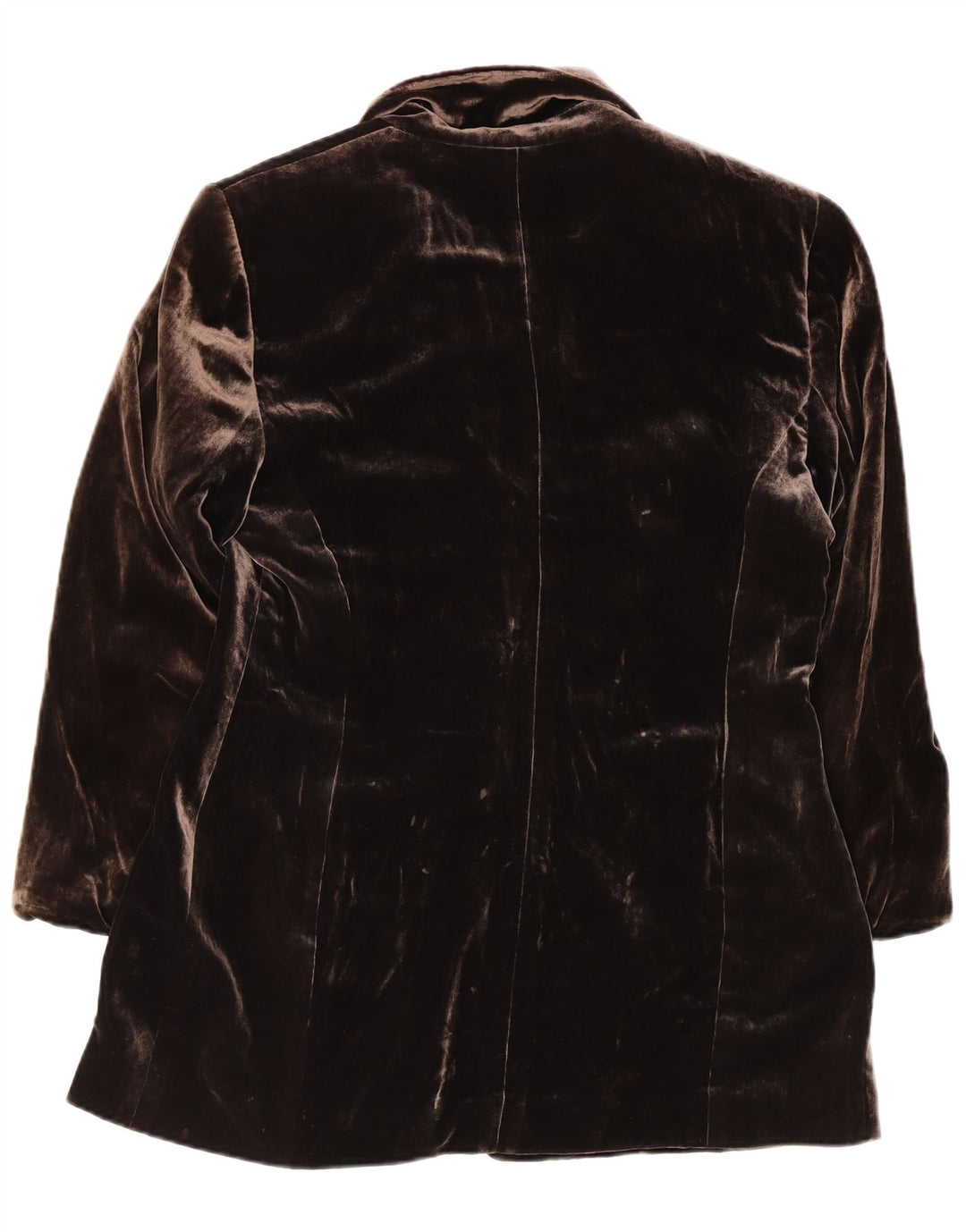 APRIORI Damen-Blazerjacke mit 3 Knöpfen, UK 14, große braune Seide