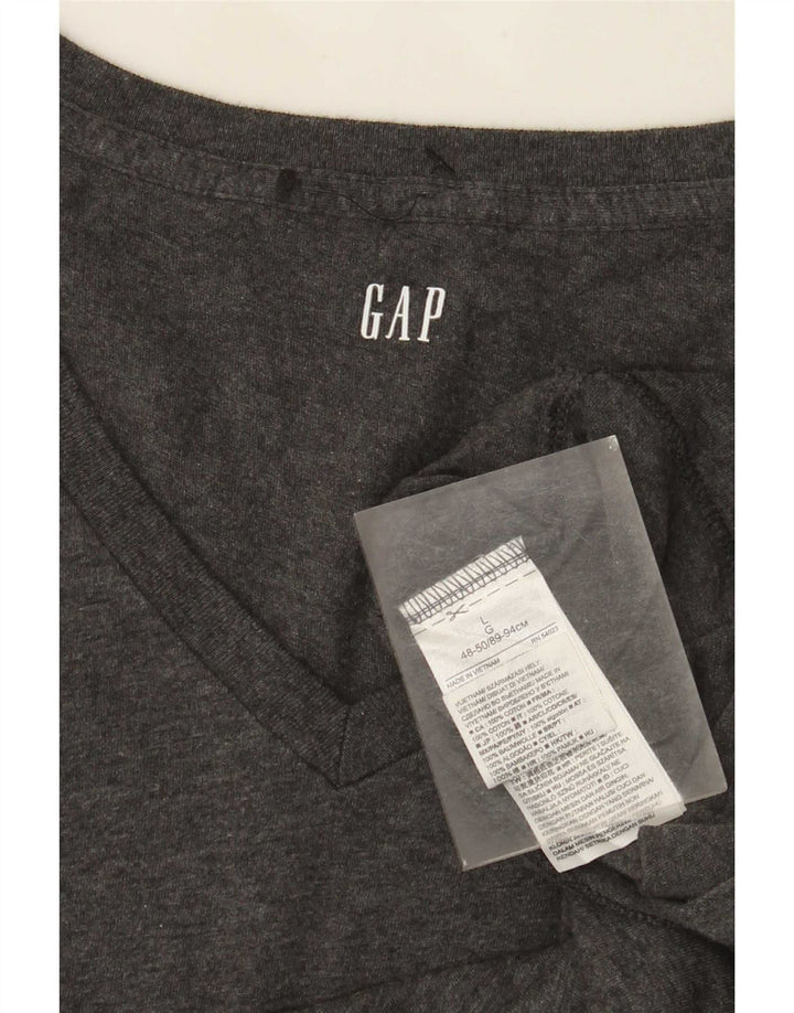 Gap Herren-T-Shirt-Oberteil, groß, grau gesprenkelte Baumwolle