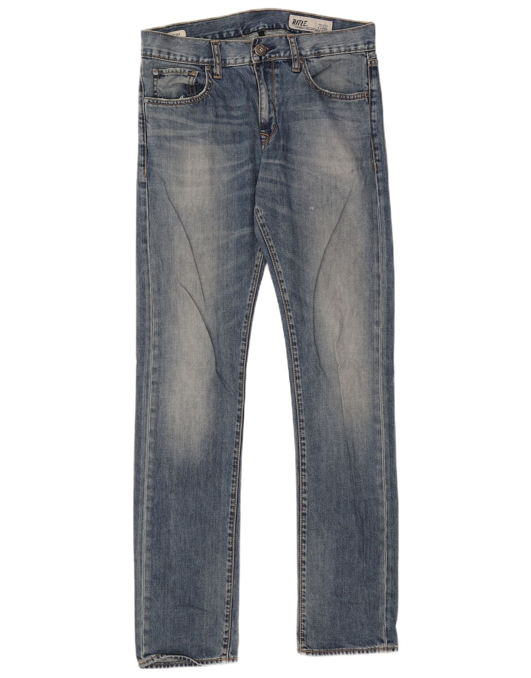 Rifle Herren Straight Jeans W30 L33 Blaue Baumwolle