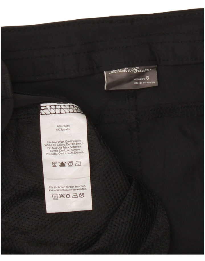 Eddie Bauer Damen Wandershorts US 8 Medium W30 Schwarzes Nylon
