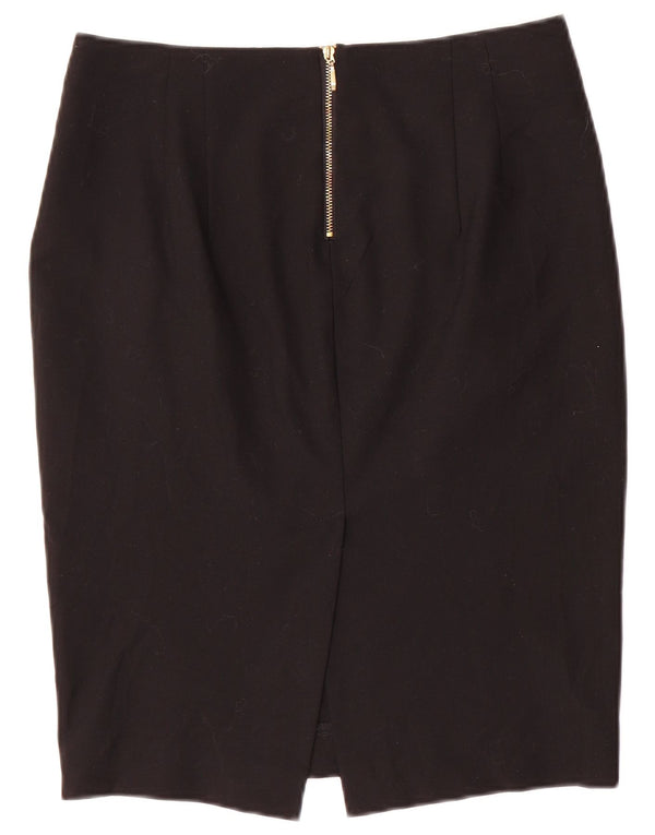 Zara Damen Bleistiftrock EU 38 Small W28 Schwarz Polyester