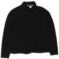 Studio Damen Langarm-Hemd mit regulärer Passform, UK 14, Large, schwarze Wolle, klassisch