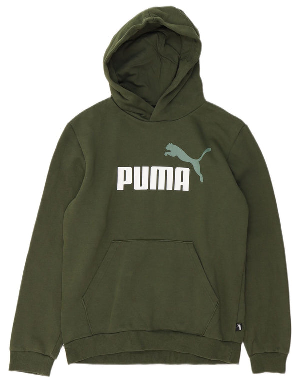 Puma Jungen Graphic Hoodie Pullover 13–14 Jahre, grüne Baumwolle