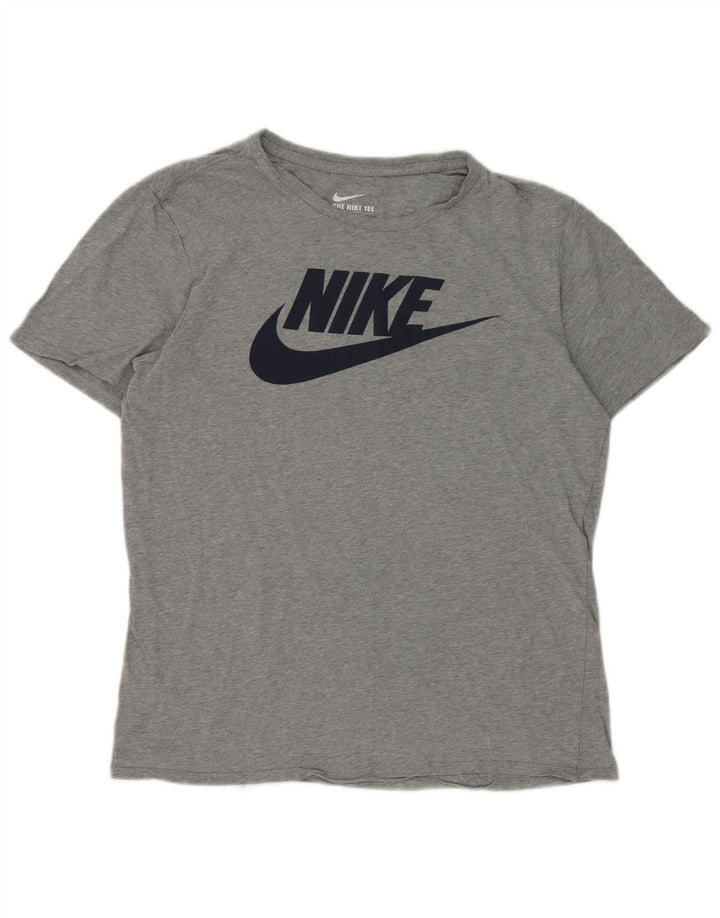 Nike Herren Athletic Cut Graphic T-Shirt-Oberteil Mittelgrau meliert