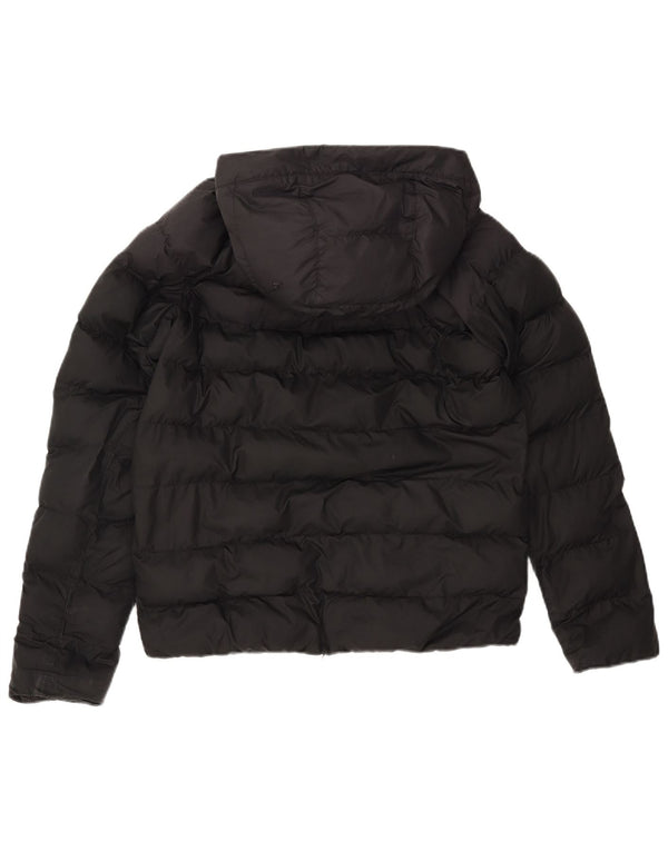 Nike Boys Hooded Padded Jacket 13-14 Years XL Black Polyester