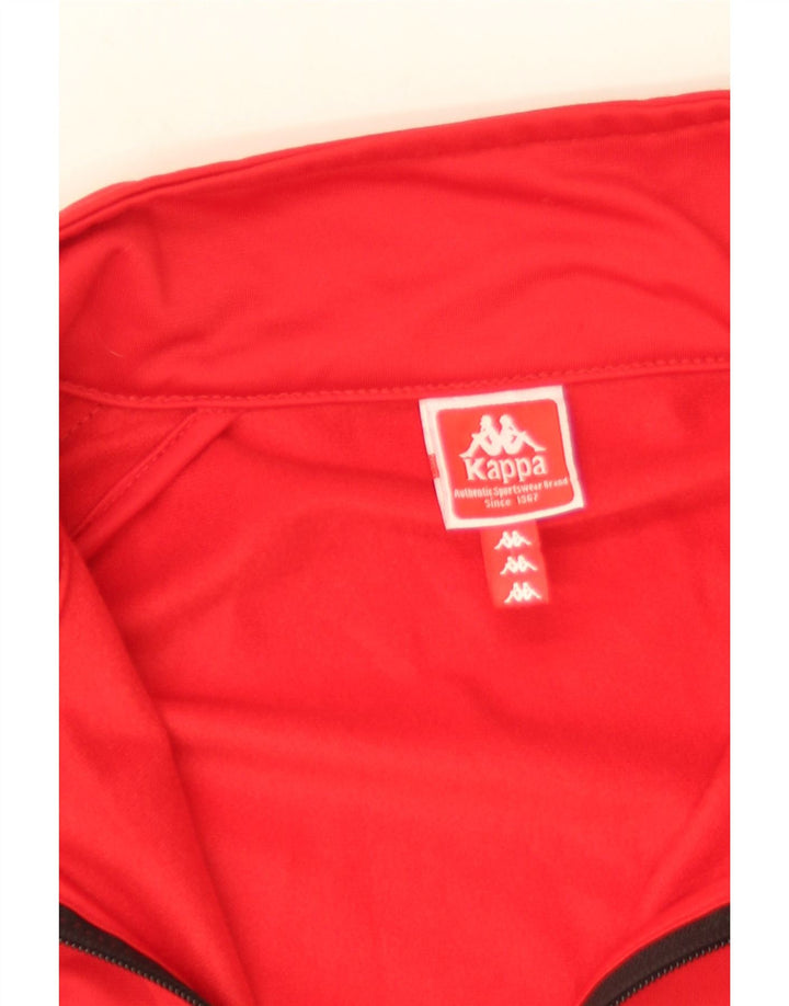 Kappa Herren Grafik-Trainingsanzug-Oberteil, Jacke, XL, Rot, Farbblock