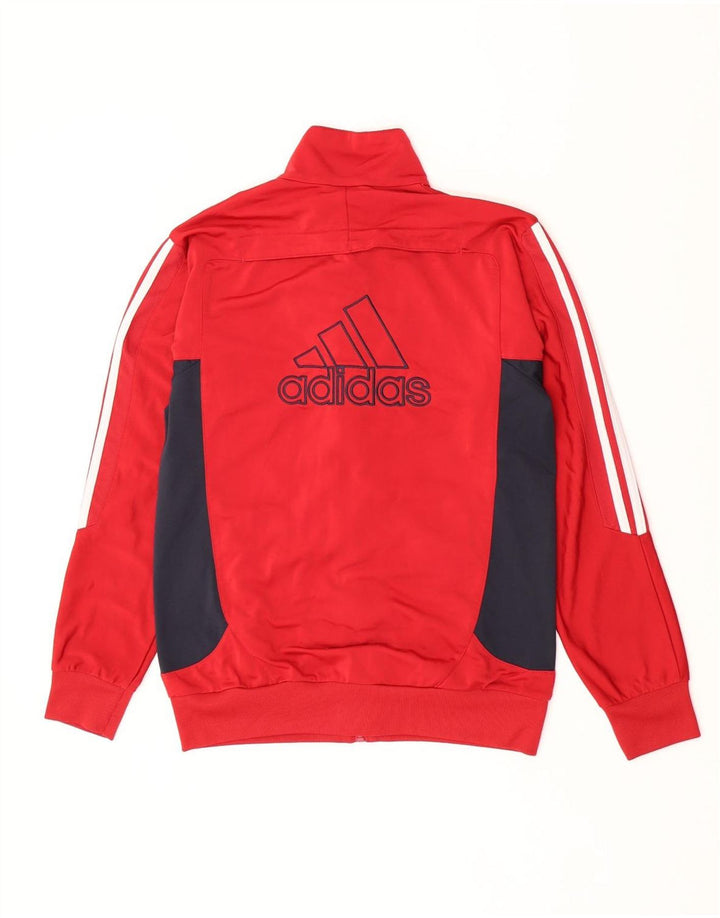 Adidas Herren-Trainingsanzugoberteil mit Grafik, UK 38/40, Mittelrot, Farbblock