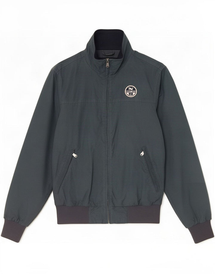North Sails Herren Bomberjacke UK 38 Mittelgrünes Polyamid