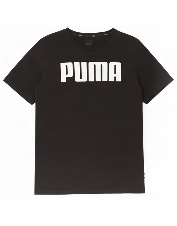 Puma Herren Grafik T-Shirt Top Small Schwarz