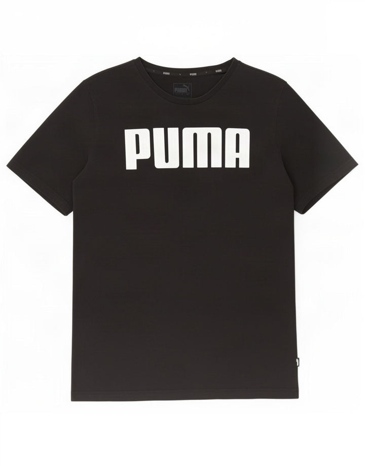 Puma Herren Grafik T-Shirt Top Small Schwarz