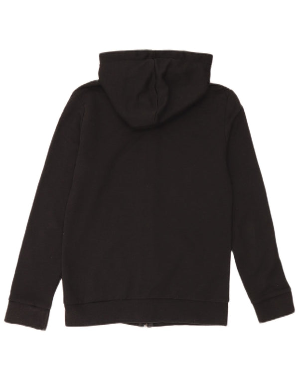 Adidas Damen Zip Hoodie Pullover UK 4/6 XS Schwarz Baumwolle