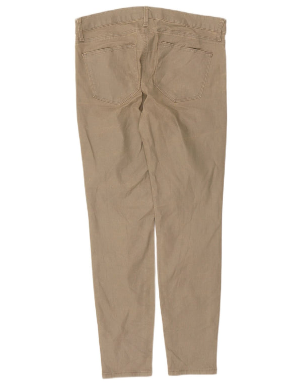 Zara Womens Slim Casual Trousers EU 38 Small W28 L27 Khaki Cotton