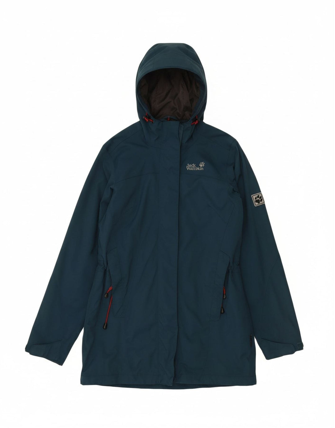 JACK WOLFSKIN Womens Hooded Windbreaker Jacket UK 10 Small Blue Polyamide