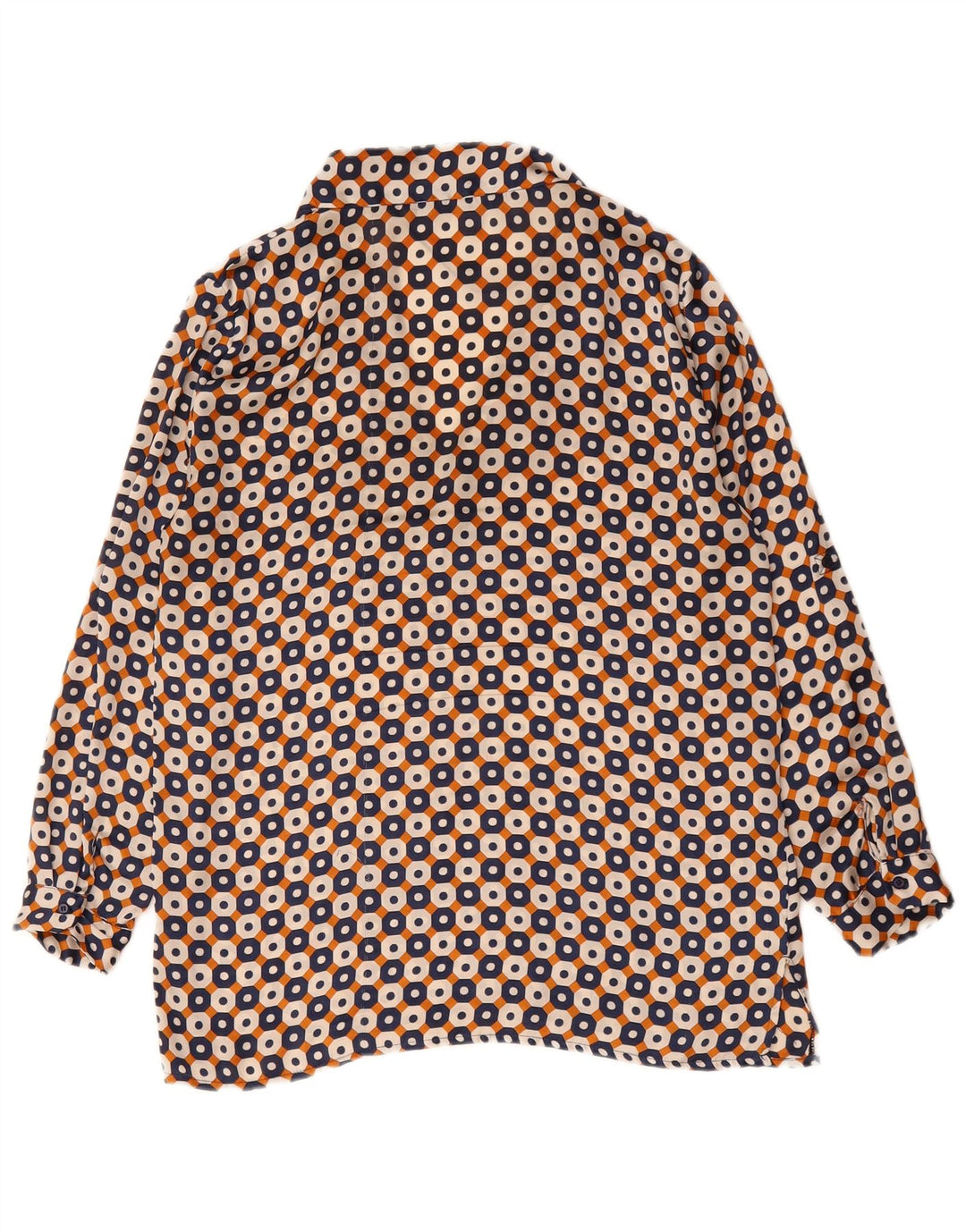 ZARA Womens Long Sleeve Blouse Top UK 16 Large Multicoloured Geometric